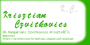 krisztian czvitkovics business card